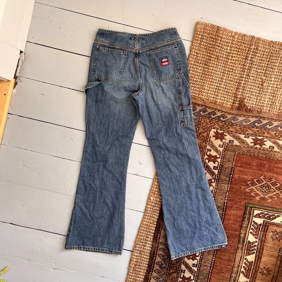 Vintage Y2K Bongo Low Rise flare Carpenter Jeans - 100% Cotton - Picture 8 of 10